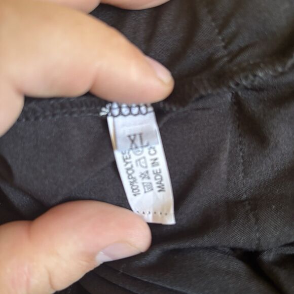 Roaring 20s Flapper Mini Dress Fringe Black Gold Size XL Party Retro‎ Cocktail - Picture 11 of 12